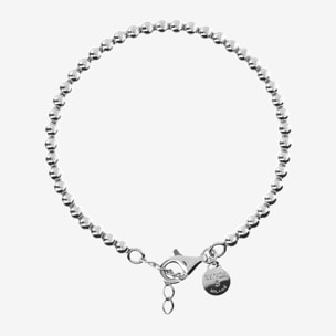 Bracciale con Sfere Piccole in Argento 925 placcato Platino
