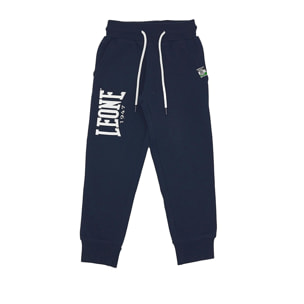 Pantalón de chándal básico con estampado de león para niño con logo grande.