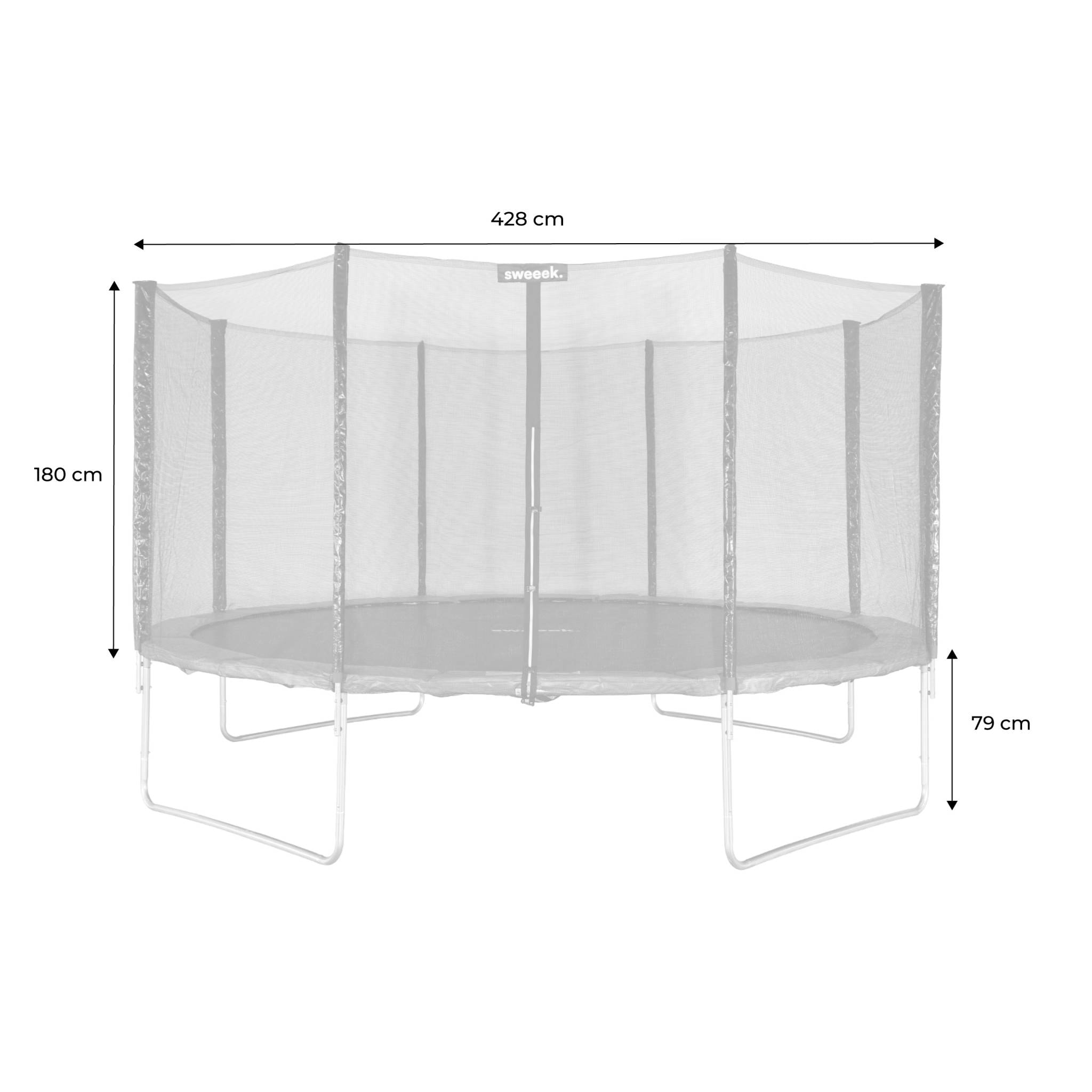 Trampoline rond Ø 430cm gris avec son filet de protection - Vénus - Trampoline de jardin 430cm 4m| Qualité PRO. | Normes EU