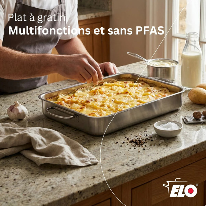 Plat à four acier inoxydable Elo Edition Red