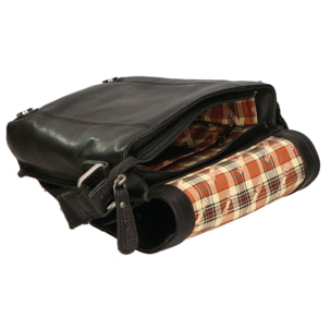 Borsa a Tracolla da Uomo in Vera Pelle fashion 23x17x5 cm