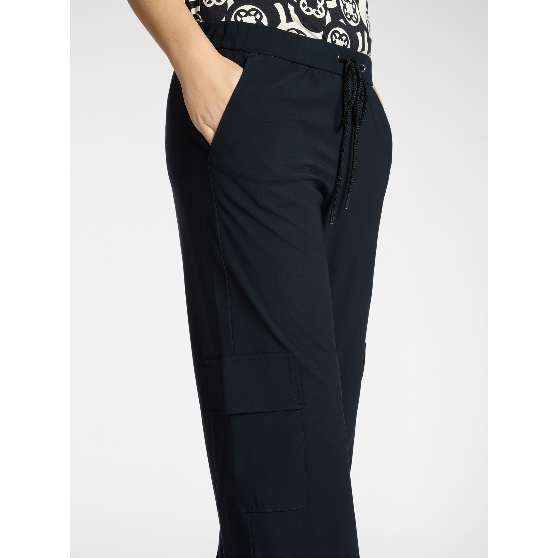 Elena Mirò - Pantalones cargo de jersey - Negro