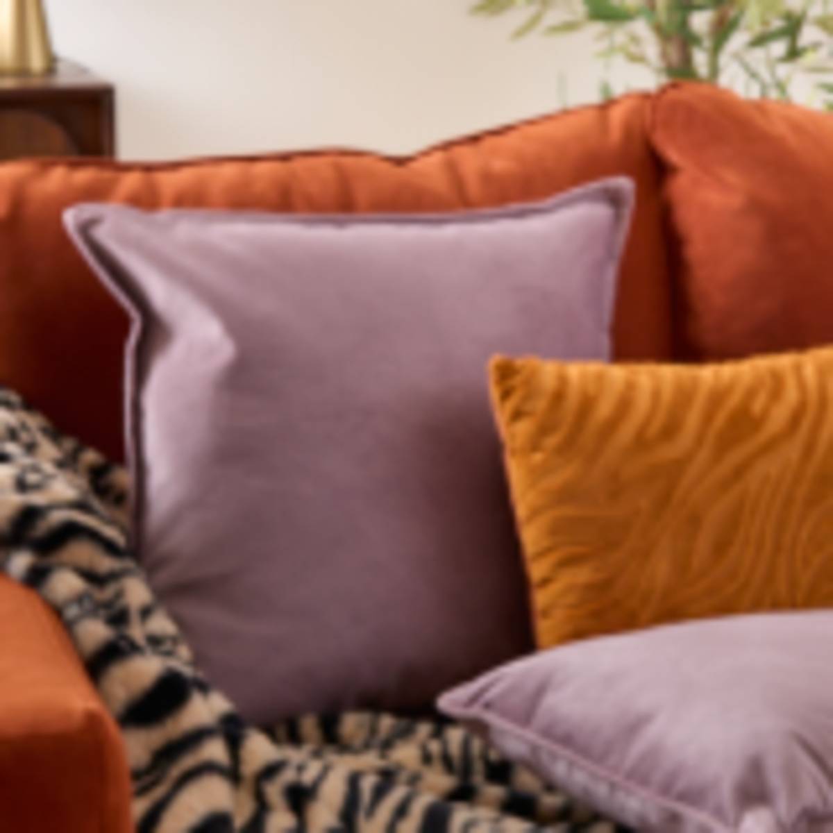 Coussin Lilou violet clair 45x45cm