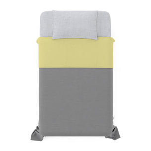 COMPLETO LETTO TRENDY CHIC MADE IN ITALY COTONE- GIALLO PIAZZA E MEZZA