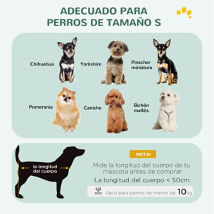 Jaula para Perros Plegable, Jaula para Perros Pequeños con Cojín, 2 Puertas, Bandeja Extraíble y Marco de Alambre Metálico, 75x48,5x53 cm, Negro y Beige