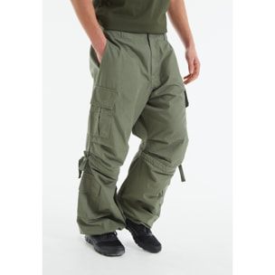 Pantaloni cargo con doppie tasche e coulisse intermedia