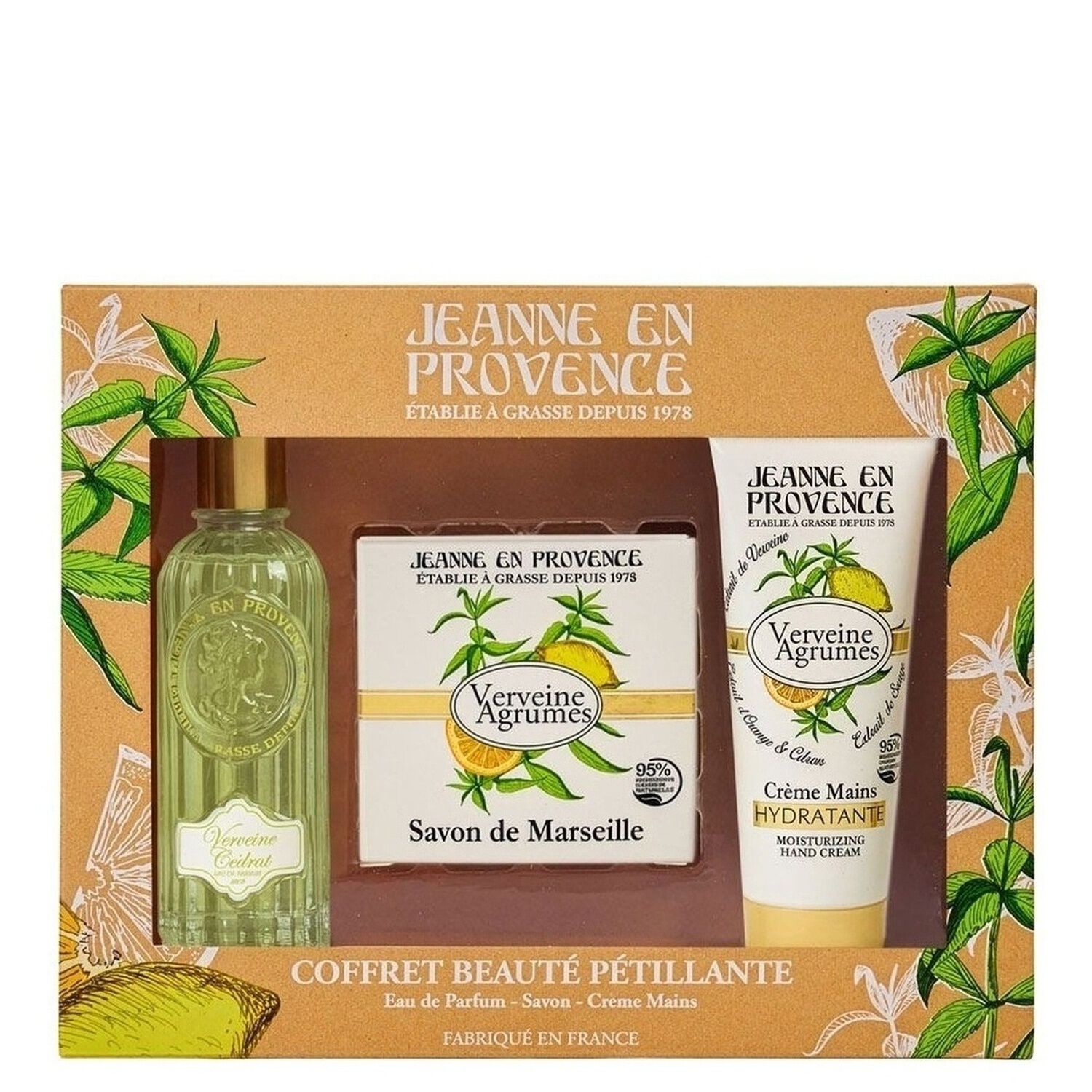 Verveine - Coffret Eau de Parfum 60ml + Crème Mains 75 ml + Savon 100 gr