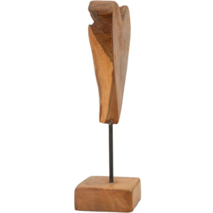 SCULTURA CUORE IN TEAK RIC. CM 15X10X35 (PEZZI UNICI - NON RIP. IN SERIE)