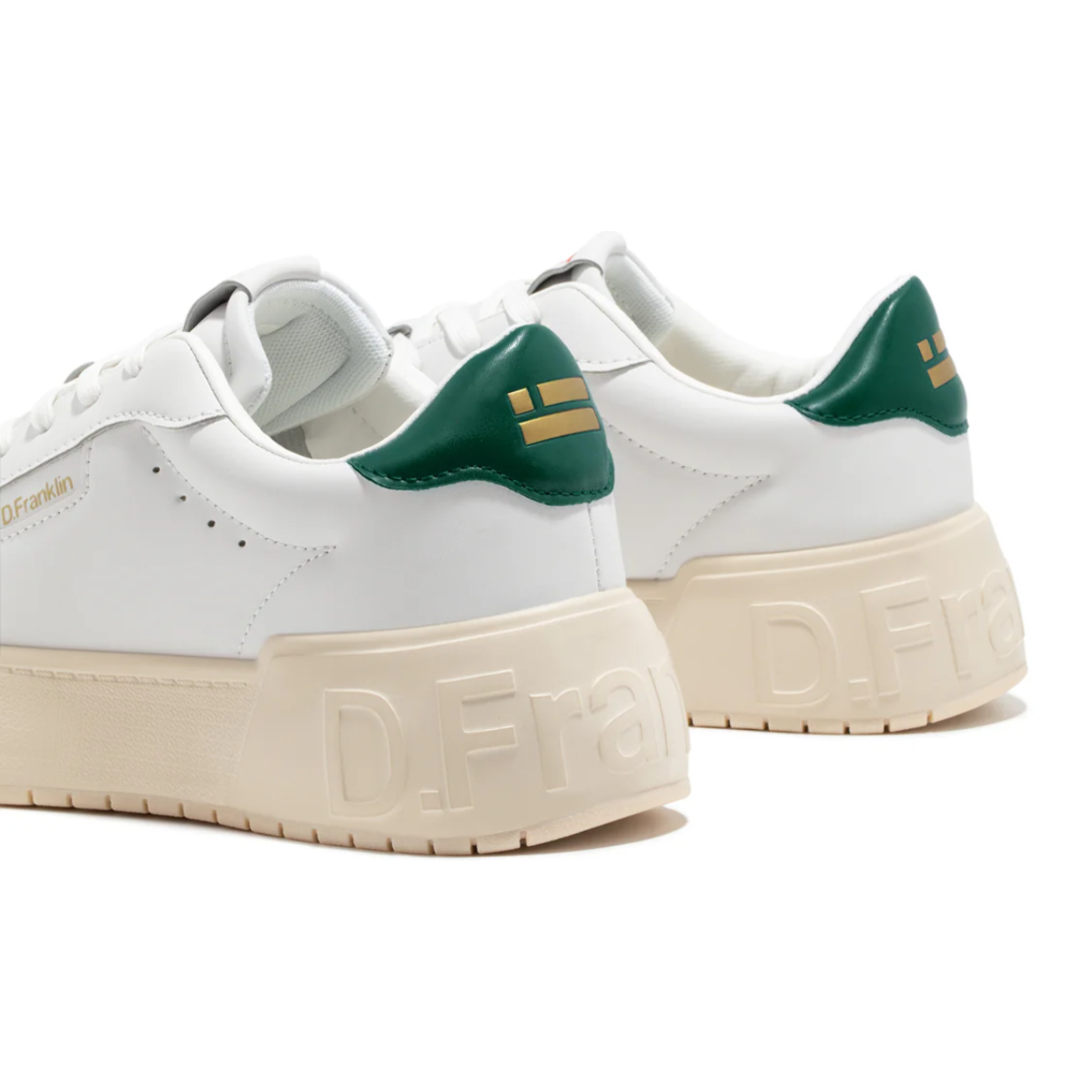 Zapatillas Deportivas Casual Unisex Court Tennis Blanco / Verde D.Franklin