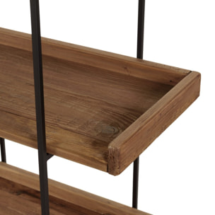 DANDY - Etagère 5 niveaux bois pin recyclé structure métal