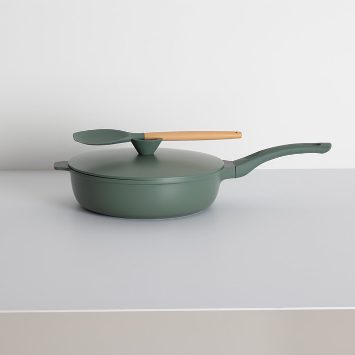 Sauteuse D28cm en fonte d aluminium vert
