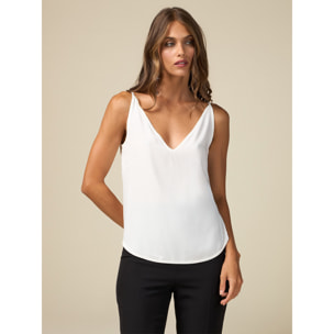 Oltre - Satin top - Blanco