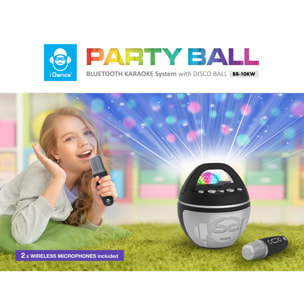 SPEAKER KARAOKE PARTY BALL 2 WIRELESS MICROS 40 WATT IDANCE
