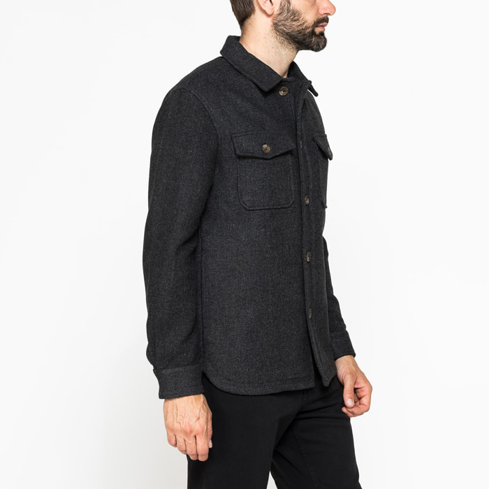 GIACCA CAMICIA IN TESSUTO PESANTE SFODERATO