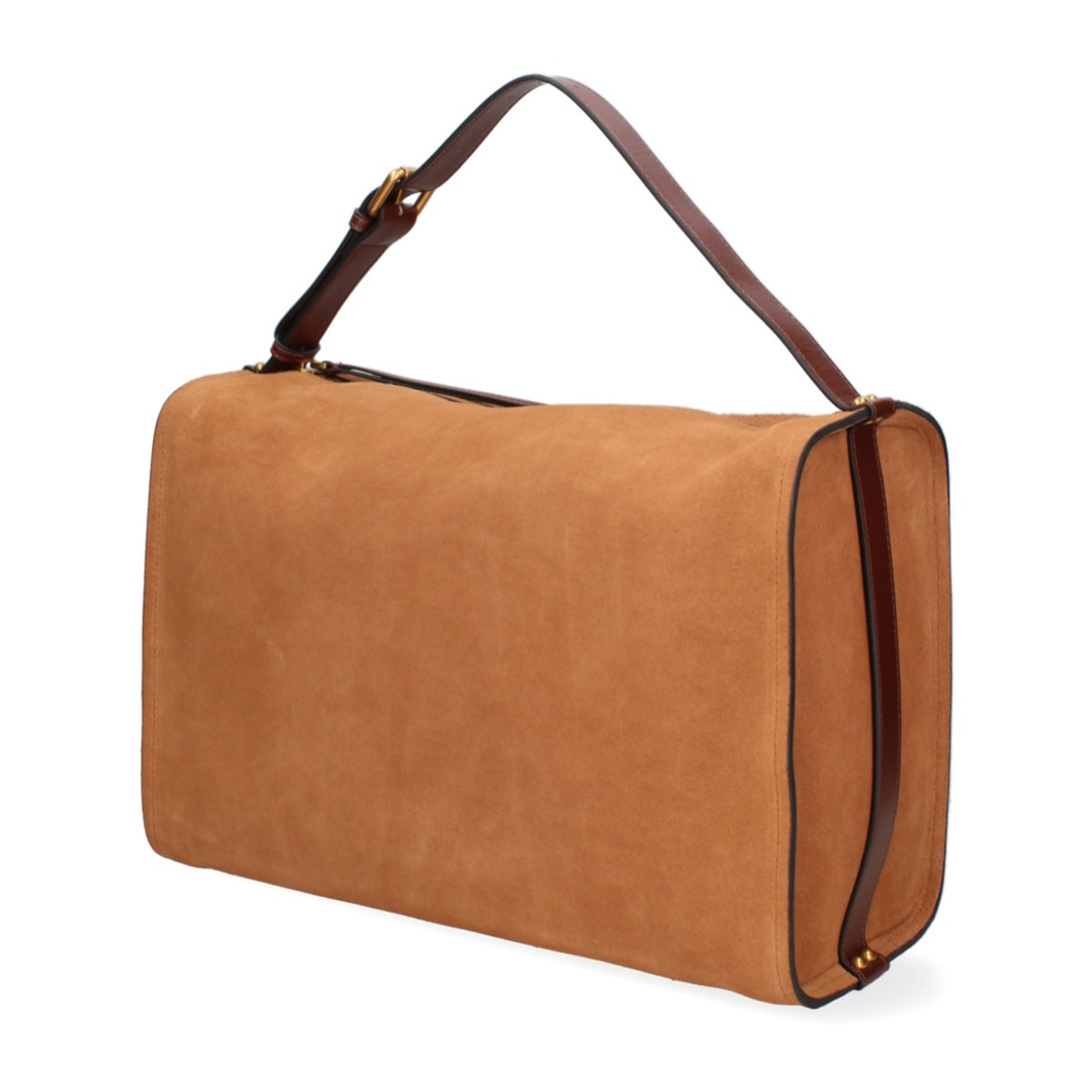 Borsa a spalla da donna Made in Italy - Modello Cielia Pro - Pelle scamosciata - 35.0 x 23.0 x 14.0 cm