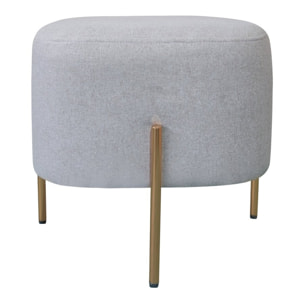 Pouf design in tessuto beige - Kate