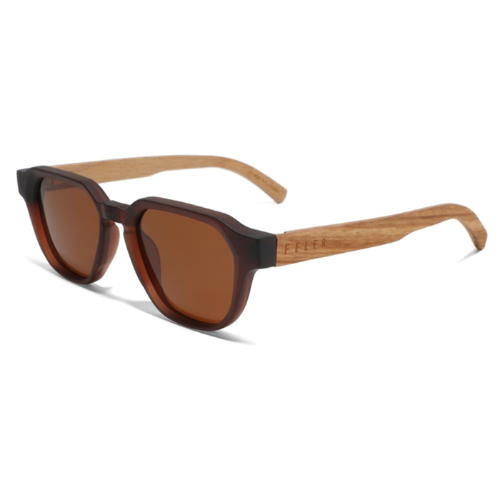 Gafas de Sol Feler 1590-2 Polarizadas de Madera Unisex 49 mm