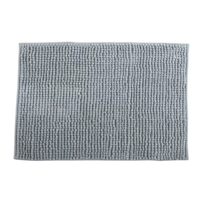 Tapis de bain Microfibre CHENILLE Gris Clair MSV