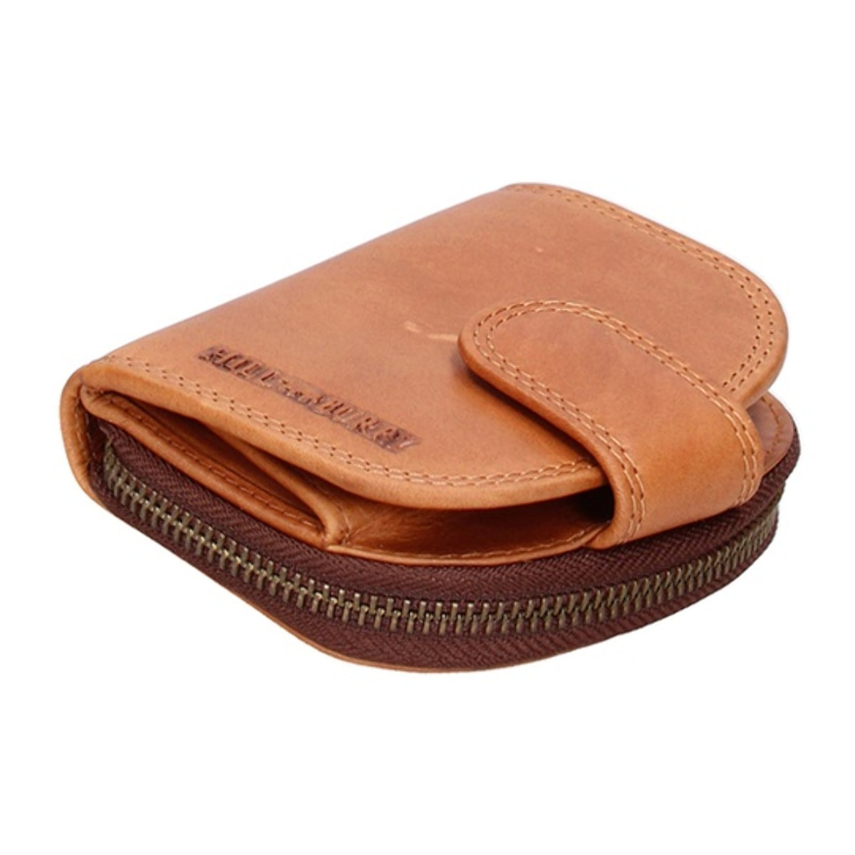 Portafoglio uomo in vera pelle - Modello False - Chiusura zip - 10.0 x 9.0 x 3.5 cm