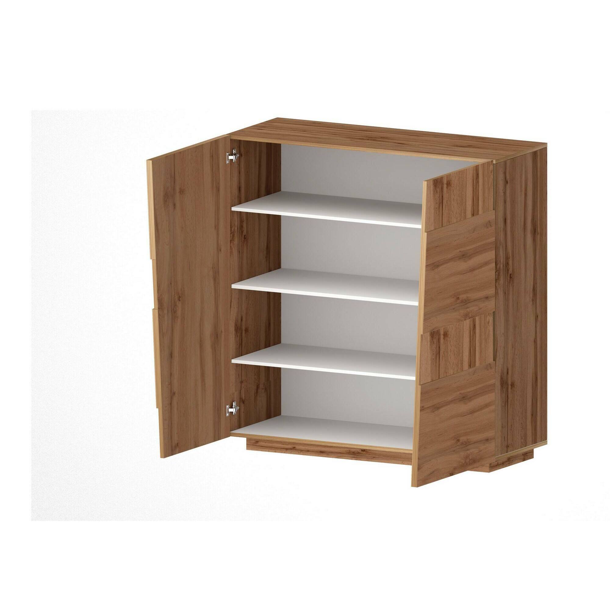 Armadio multiuso 2 ante Aulla, Mobile multifunzione, Armadietto a 2 ante, 120x44h126 cm, Rovere