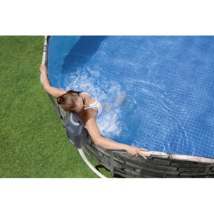 Bestway Piscine hors sol - Ovale - Power Steel Comfort Jet - 610 x 366 x 122 cm