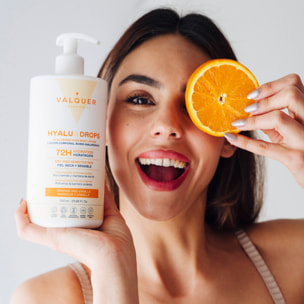 Valquer Hyaludrops Loción Corporal Naranja y Vainilla – Hidratación 72H - 700 ml