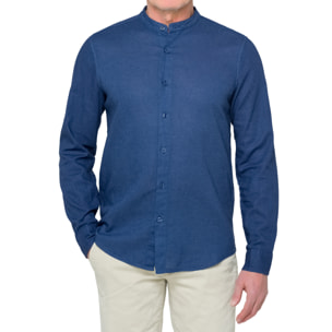 Camicia in lino Hot Buttered Tongareva Denimblue