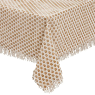 Nappe imprimée "Indie" 150x250cm beige