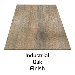 Bimyo - Scrivania pieghevole con libreria salvaspazio 50x41xH128 cm in stile industrial oak