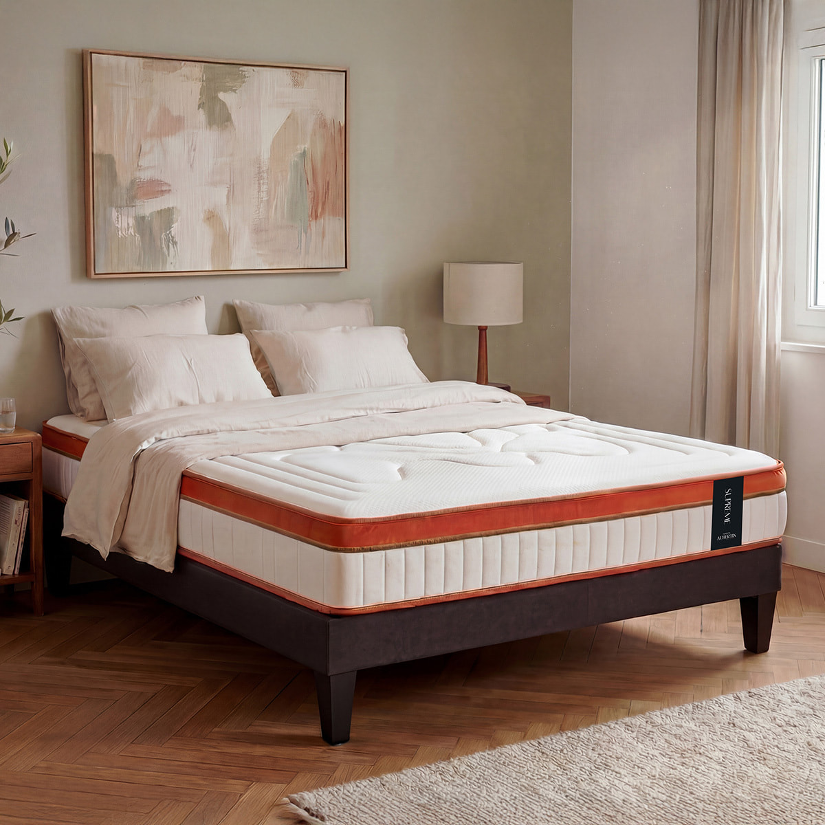 Matelas Mémoire de Forme Suprême, Mousse Haute Densité & Hyper Soft, 24 cm, Accueil Tonique, Soutien Ferme