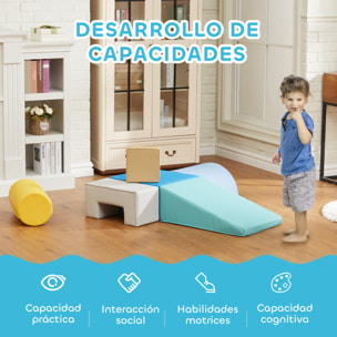 Juego de 6 Bloques Psicomotricidad para Niños Bloques de Construcción Figuras de Construcción Juguete para Aprendizaje para Escalar y Gatear Multicolor