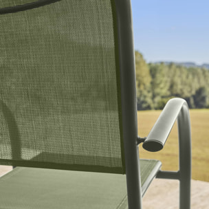 Fauteuil de jardin aluminium (lot de 4) AMARA