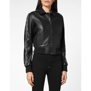 PHILIPP PLEIN Bomber de cuero