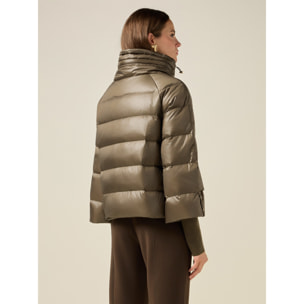 Oltre - Piumino corto in vera piuma - Marrone