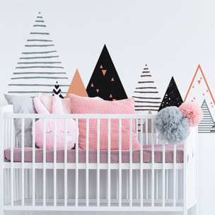 Stickers muraux enfants - Décoration chambre bébé - Autocollant Sticker mural géant enfant montagnes scandinaves RAFIKA