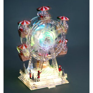 Giostra 20xh28 cm con santa led+musica int. - Pezzi 1 - ALTRO - Bianchi Dino SpA