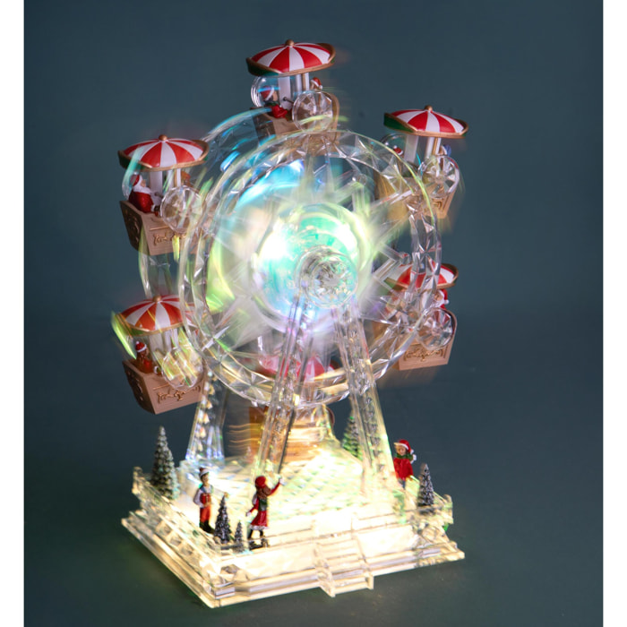 Giostra 20xh28 cm con santa led+musica int. - Pezzi 1 - ALTRO - Bianchi Dino SpA