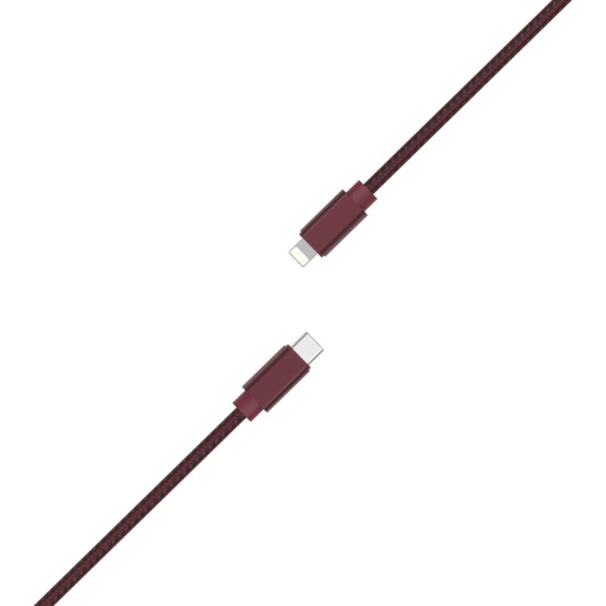 Câble Lightning ADEQWAT Lghtn vers USBC 2m Dark Red certif Apple