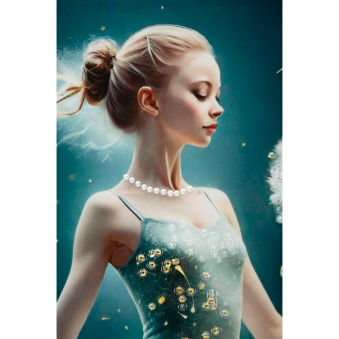 DIPINTO SU TELA LACCATO DANCING C/CORNICE -A- CM 72X4X102