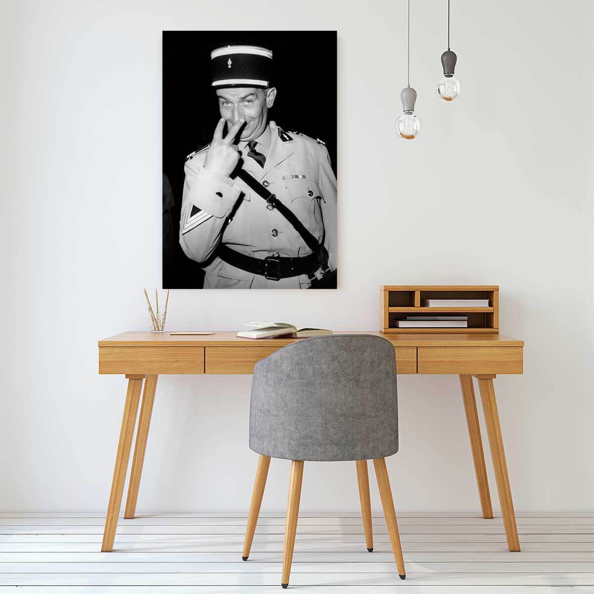 Tableau louis de funes en 1971 Tableau alu Dibond