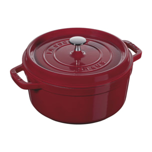 Cocotte 24 cm, Rond(e), Bordeaux, Fonte