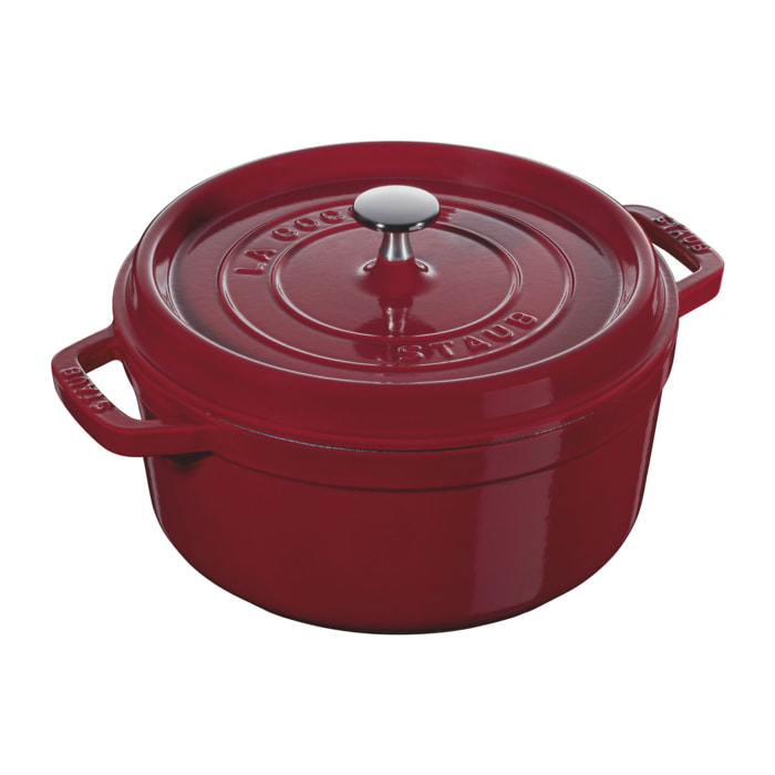 Cocotte 24 cm, Rond(e), Bordeaux, Fonte