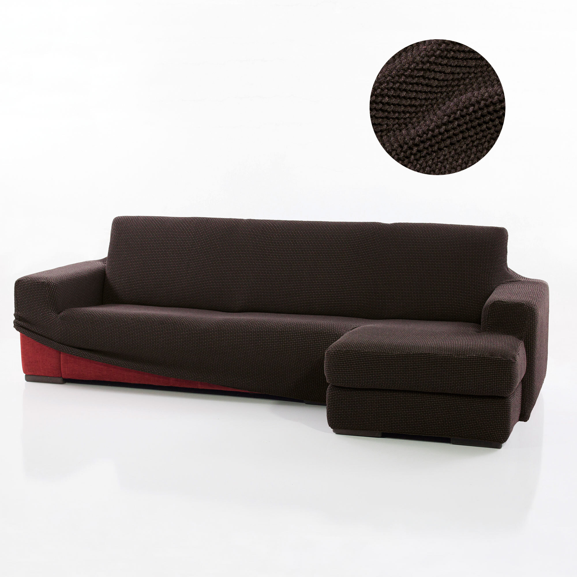 Funda para Chaise Longue derecho (visto de frente) brazo corto SÚPER ELÁSTICA modelo HELENA