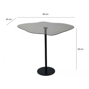Tavolino da salotto Mensa, Tavolo basso da caffè, Portariviste per divano, Ripiano da soggiorno, 60x45h50 cm, Nero