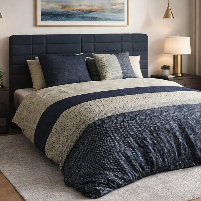 Parure housse de couette imprimé 100% coton - crepuscule