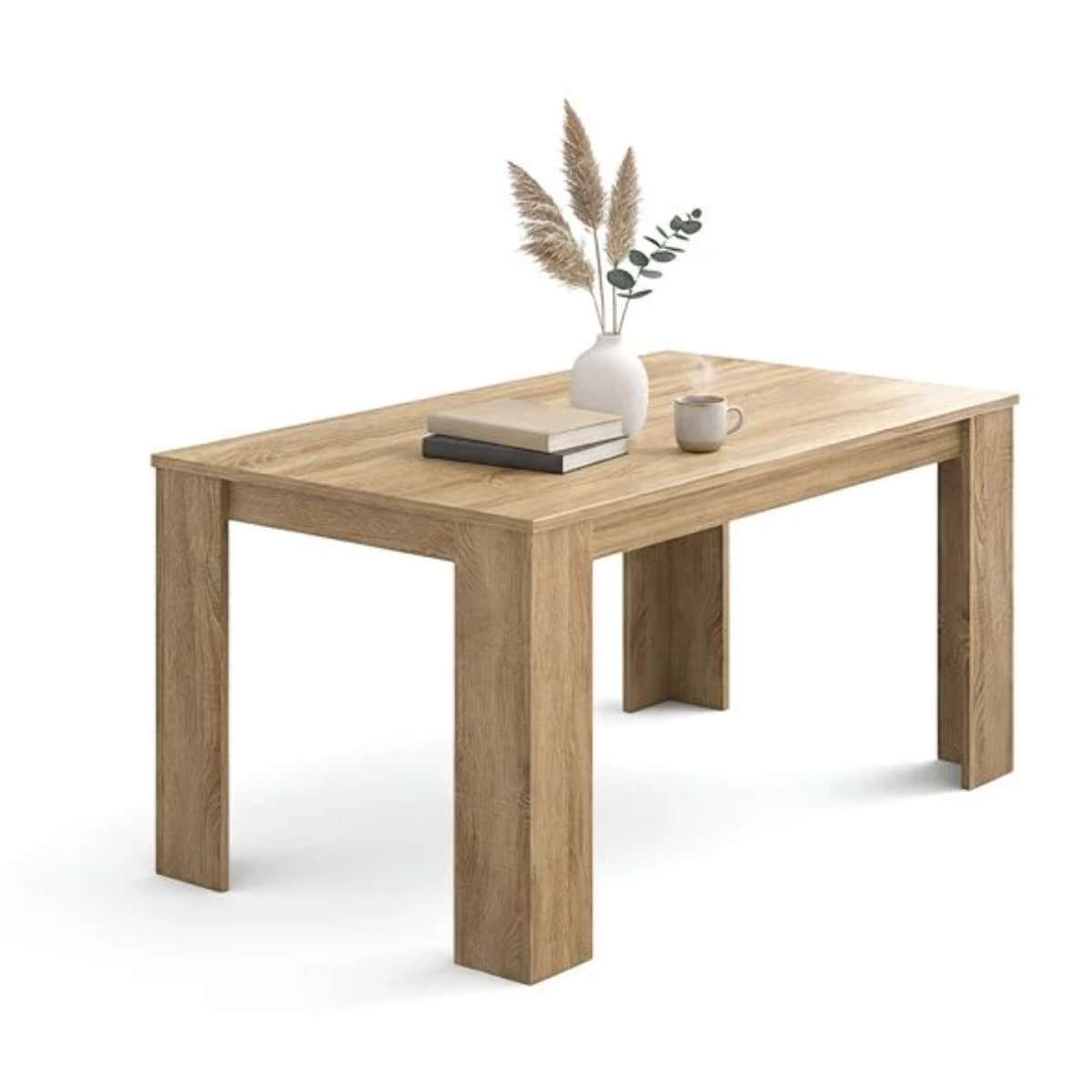 Mesa de comedor Naya en roble canadian 140X80 cm Roble Canadian