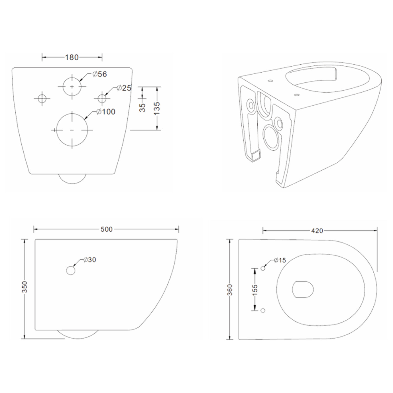 Fusion WC japonais suspendu sans bride, chasse d'eau Vortex + abattant SoftClose, blanc (SATFUS11BFC)