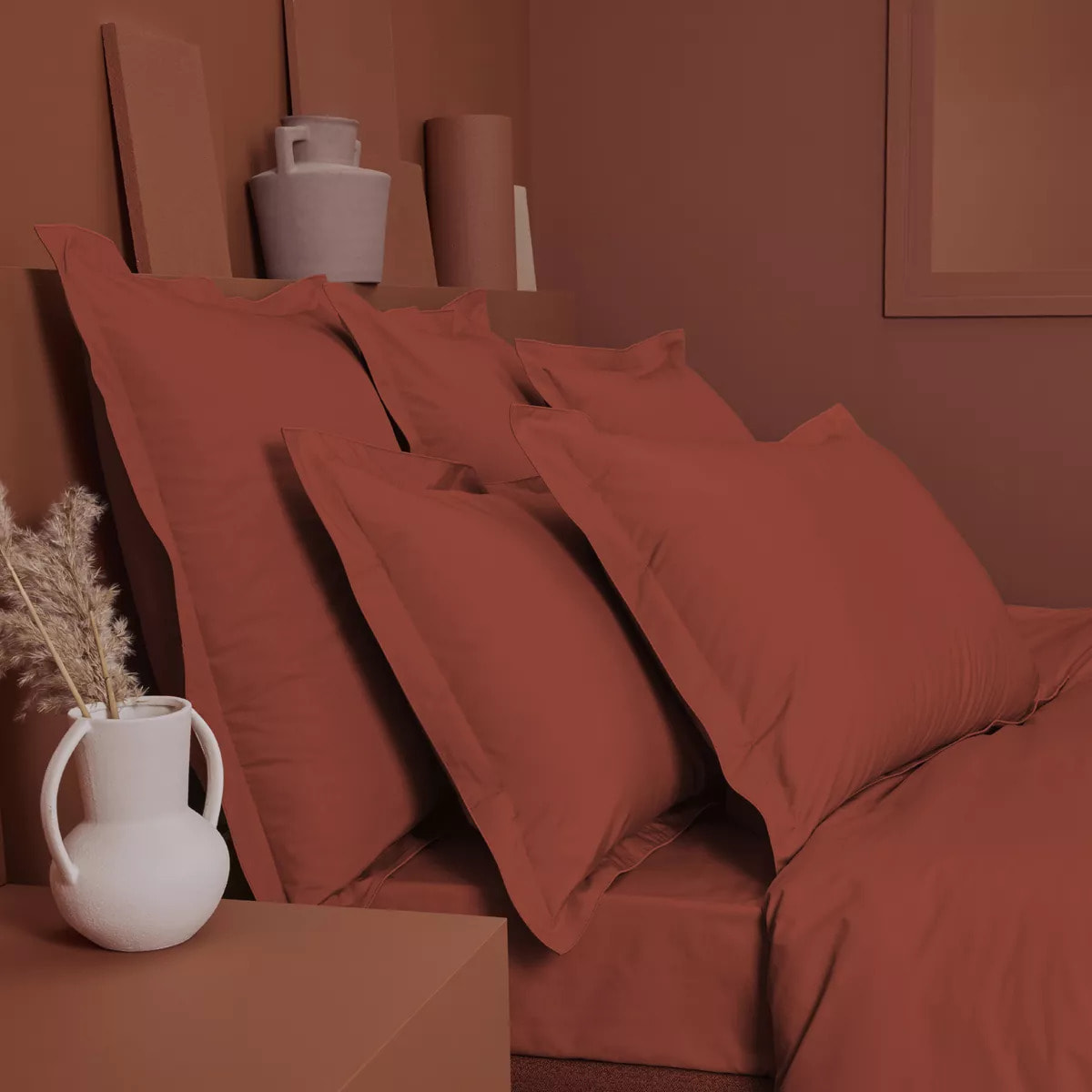 Taie d'oreiller Olana terracotta