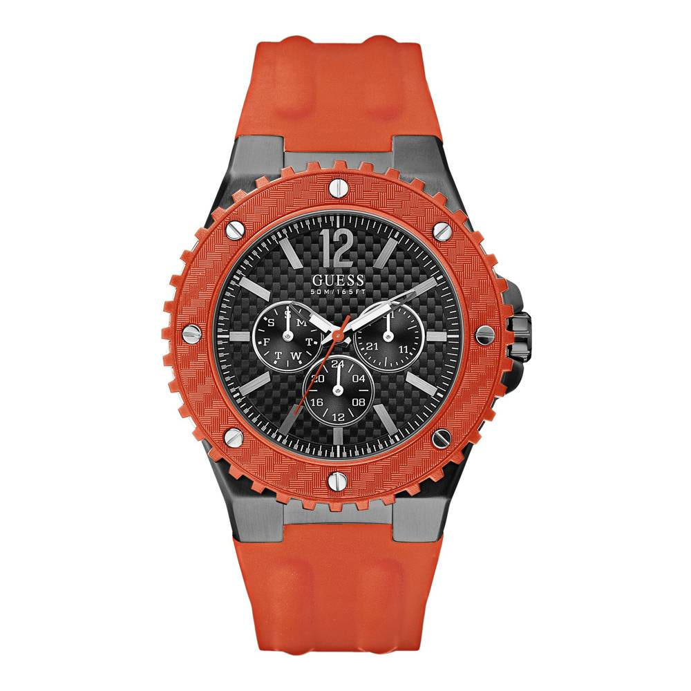 Reloj Guess W11619G4 Hombre Analogico Cuarzo con Correa de Caucho