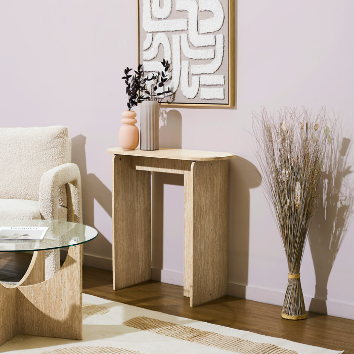 Console Pietra Effet Pierre Travertin